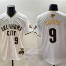 Men's Oklahoma City Thunder #9 Alex Caruso White Gold 2025 Finals Jersey