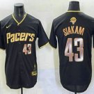 Men's Indiana Pacers #43 Pascal Siakam Black Gold 2025 Finals Vapor Stitched Jersey
