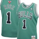 Chicago Bulls #1 Derrick Rose Green Basketball Jersey Retro