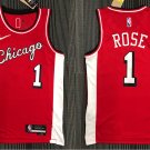 Bulls  #1 Derrick Rose 75th Anniversary City Jersey Red