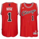 Chicago Bulls #1 Derrick Rose Hardwood Classics Red Jersey