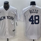 Men's New York Yankees #48 Anthony Rizzo White Cool Base Stitched Baseball Jersey