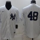 Men's Yankees #48 Anthony Rizzo No Name Baseball Jersey White