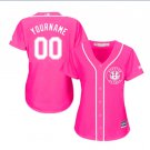 Women's Houston Astros Custom Name Pink Baseball Fashion Jersey