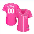 Women's Philadelphia Phillies Custom Name Pink Baseball Fashion Jersey