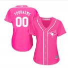 Women's Toronto Blue Jays Custom Name Pink Baseball Fashion Jersey