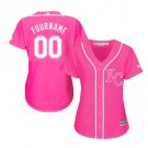 Women's Kansas City Royals Custom Name Pink Baseball Fashion Jersey
