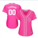 Women's Los Angeles Dodgers Custom Name Pink Baseball Fashion Jersey