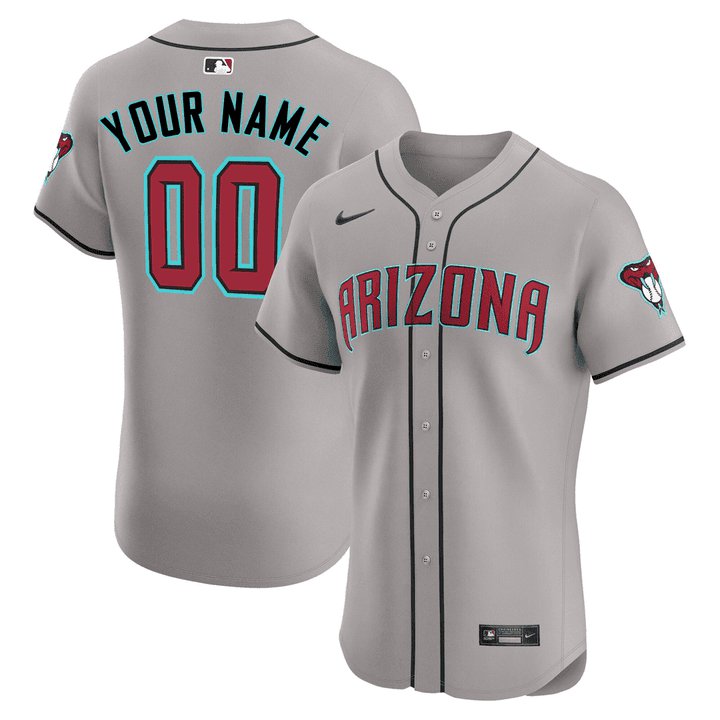 Arizona Diamondbacks Custom Name Gray Baseball City Jersey