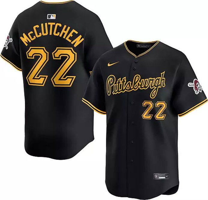 Pittsburgh Pirates #22 Andrew McCutchen Black Alternate 2nd Limited Player Jersey