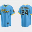 Milwaukee Brewers #24 William Contreras City Cool Baseball Jersey Blue