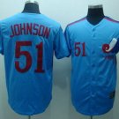 Mitchell and Ness Expos #51 Randy Johnson Blue Stitched Throwback Jersey