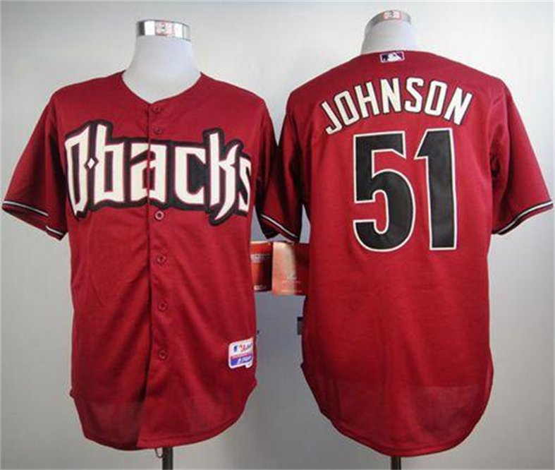 Diamondbacks #51 Randy Johnson Cool Base Jersey Red