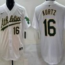 Oakland Athletics #16 Nick Kurtz White Limited Jersey