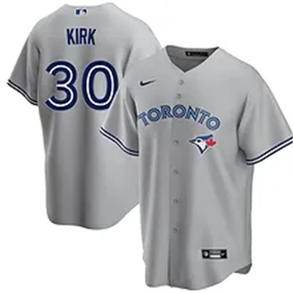 Toronto Blue Jays #30 Alejandro Kirk Gray Cool Base Stitched Jersey