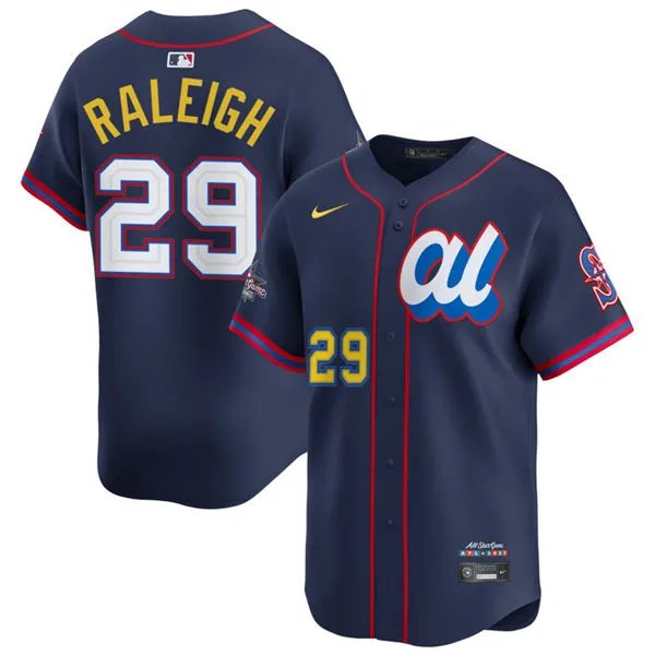 Seattle Mariners #29 Cal Raleigh 2025 All-Star American League Limited Player Jersey Navy
