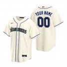 Any Size Seattle Mariners Custom Baseball Jersey Cream