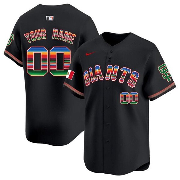 Men's San Francisco Giants ACTIVE PLAYER Custom Black Mexico Vapor Premier Limited Jersey
