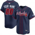Atlanta Braves Active Player Custom Navy 2025 Speedway Classic Alternate Jersey