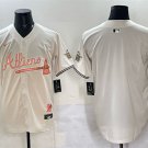 Men's Atlanta Braves Blank Cream 2024 Atliens & Peach With Outkast Patch Jersey