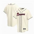 Men's Atlanta Braves Blank Nike Alternate Cool Baseball Jersey Cream