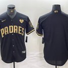 Any Size San Diego Padres Blank Cool Baseball Jersey Black Gold