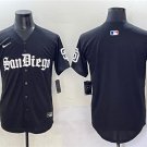 Men's San Diego Padres Blank Black Gothic Edition Vapor Limited Stitched Baseball Jersey