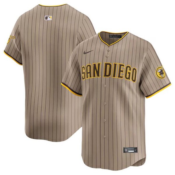 San Diego Padres Blank Tan  Alternate Limited Baseball Stitched Jersey