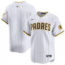 San Diego Padres Blank White Home Limited Stitched Baseball Jersey