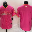 Men's San Diego Padres Blank Pink Cool Base Stitched Baseball Jersey