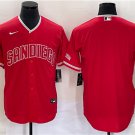 Men's San Diego Padres Blank Red Cool Base Stitched Baseball Jersey