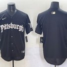 Men's Pittsburgh Pirates Blank Black 'Gothic Steel City Edition Vapor Limited Jersey