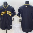 Men's Pittsburgh Pirates Blank Black 412 Patch Vapor Premier Limited Stitched Baseball Jersey