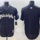 Men's Philadelphia Phillies Blank Black GOTHIC Vapor Limited Stitched Jersey