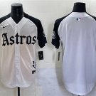 Men's Houston Astros Blank White Black Gothic Limited Baseball Jersey