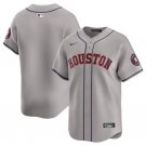Men's Houston Astros Blank Grey With Patch Cool Base Stitched Baseball Jersey