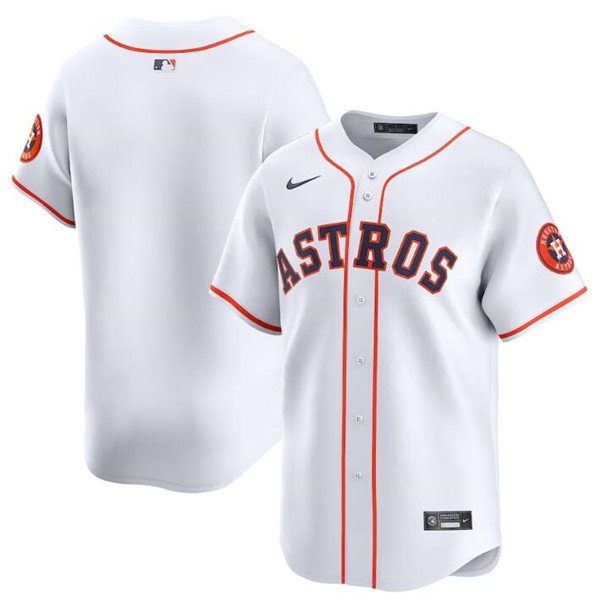 Houston Astros Blank White Home Limited Stitched Baseball Jersey
