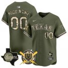 Men's Texas Rangers Active Player Custom Olive Armed Forces Day Vapor Jersey