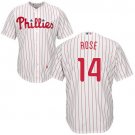 Men's Philadelphia Phillies #14 Pete Rose White Red Cool Base Stitched Jersey