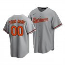 Any Size Baltimore Orioles Custom Baseball Jersey Gray