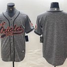 Men's Baltimore Orioles Blank Grey Gridiron Cool Base Stitched Baseball Jersey
