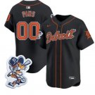 Detroit Tigers Custom Name Numbers Black Paws Patch Limited Jersey