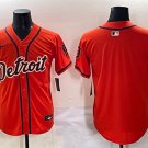 Men's Detroit Tigers Blank Orange With Patch Vapor Premier Limited Stitched Jersey