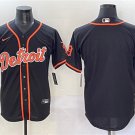 Men's Detroit Tigers Blank Black With Patch Cool Base Stitched Baseball Jersey