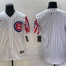 Chicago Cubs Blank White Pinstripe 2025 Independence Day Vapor Premier Limited Jersey