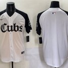 Men's Chicago Cubs Blank White Black 'Gothic North Side Edition' Vapor Premier Jersey