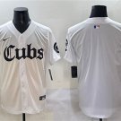 Men's Chicago Cubs Blank White 'Gothic North Side Edition' Vapor Premier Jersey