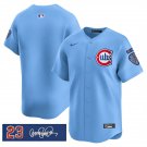 Men's Chicago Cubs Blank Blue 'Ryne Sandberg Tribute' Vapor Limited V3 Stitched Jersey