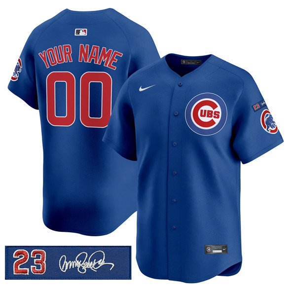 Men&acirc;��s Chicago Cubs Active Player Custom Royal 'Ryne Sandberg Tribute' Vapor Jersey
