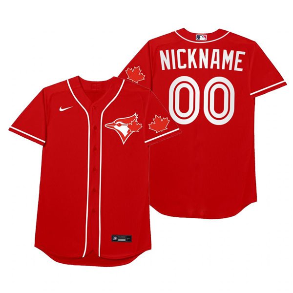 Any Size Toronto Blue Jays Custom Baseball Jersey Red